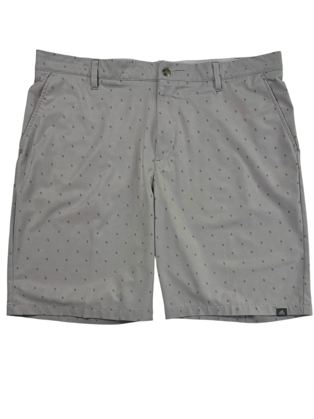 adidas Golf Men’s Gray Pinecone Print Performance Shorts – Size 36 x 9”